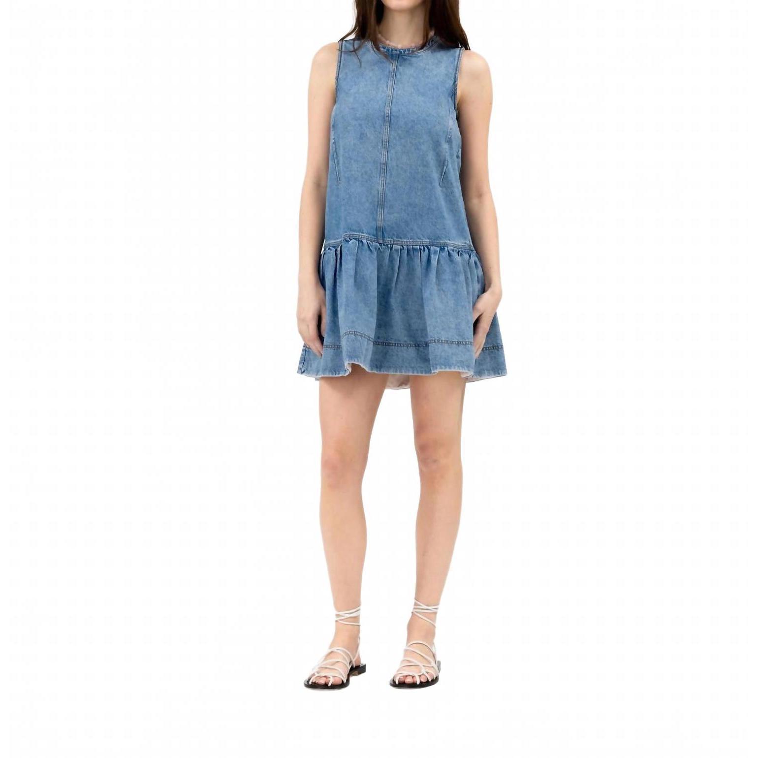 New Tanya Taylor Cynthia Dress In Light Indigo